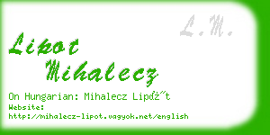 lipot mihalecz business card